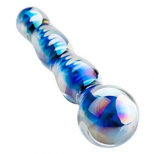 MOG Crystal glass penis transparent massage stick