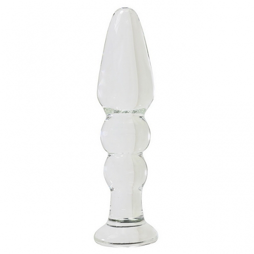 MOG Crystal glass transparent anal plug