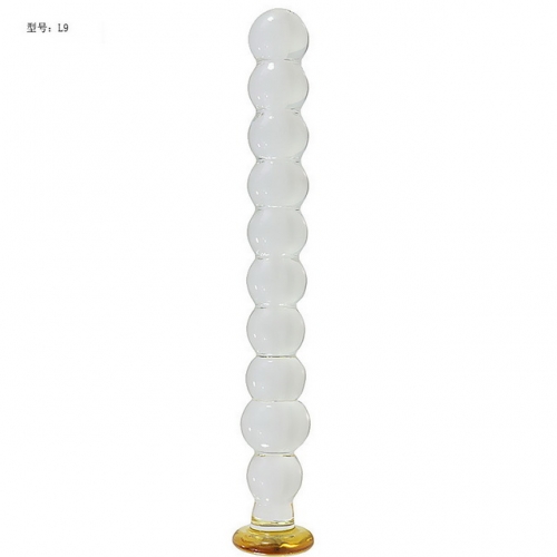 MOG Crystal glass rod back court pull beads anal plug
