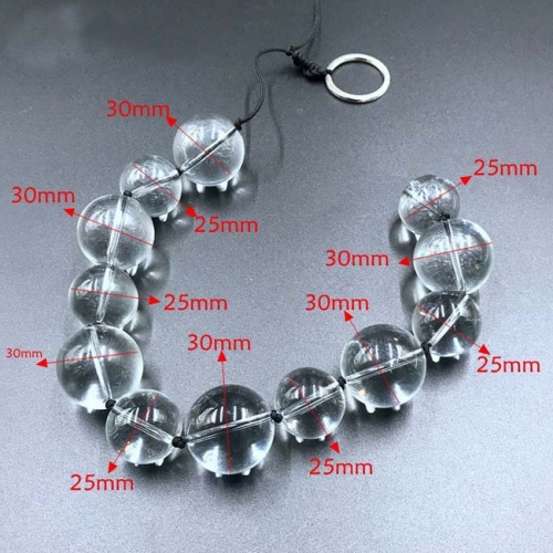 MOG Chrysanthemum crystal glass beads anal plug for women-20/25mm and 25/30mm