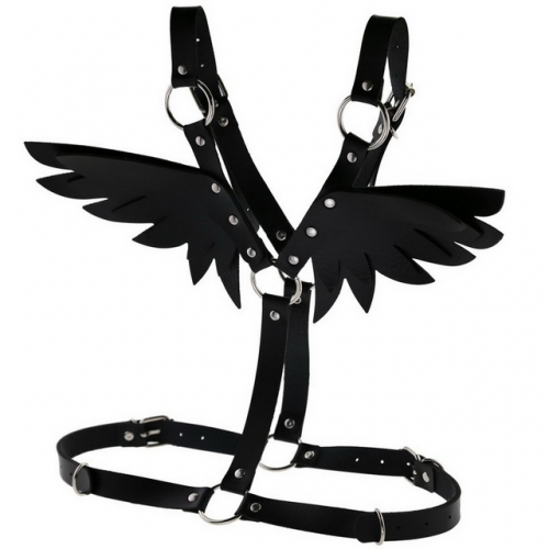 MOG BDSM Restraint New Leather Angel Wing Strap Set SM Bondage Women's Leather Top Bound Adult Game Body Belt Shoulder Straps Sexy Belt