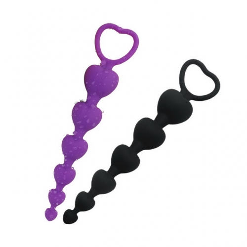 MOG Pull ring male and female masturbation device three-piece silicone anal plug to stimulate the backyard pull beads sexy adult products Sex toys