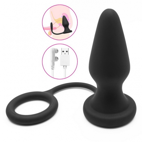 MOG Silica gel rear court vibrating anal plug prostate massage device male masturbation device fun Sex toys