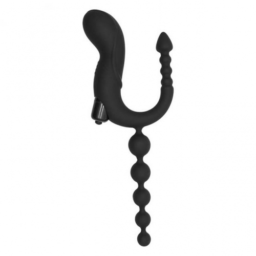 MOG Backyard Pull Beads Black Silicone Two-way Bead Vibrating Massager Adult Sex Toys Prostate Massage Sex toys