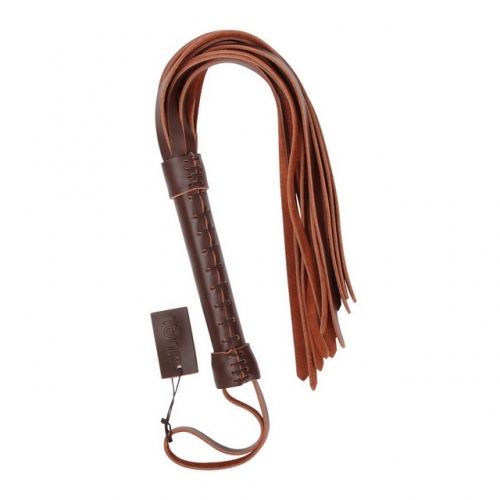 MOG Adult sex toys brown leather whip female training leather leather whip BDSM sex toy
