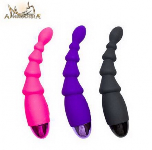 Aphrodisia powerful probe backyard pull beads 10 frequency vibration bending stick body all-inclusive waterproof USB charging tease sex toy