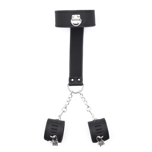 MOG Black adjustable neck sleeve with lock, strap, performance props, female equipment