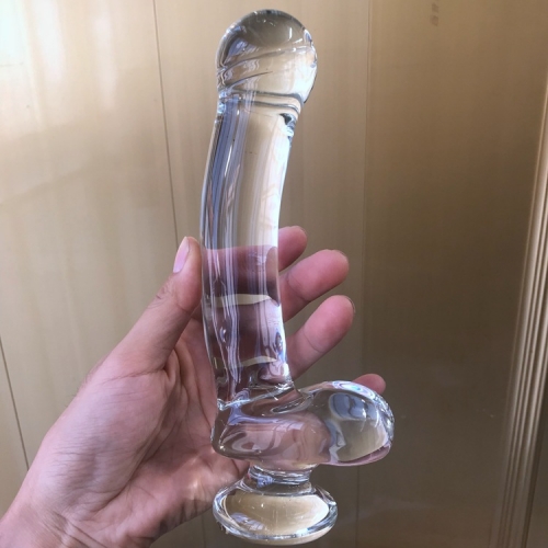 MOG Crystal penis glass dildos female anal masturbation appliance glass rod