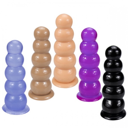 The new five Lianzhu anal plug G-spot stimulation massager for men and women sharing soft and fun backyard pull beads adult products