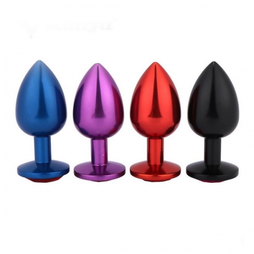 SM Metal Butt Plug Colored Metal Butt Plug Colored Multi-Colored Back Court Metal Butt Plug Supplies Appeal Factory Wholesale