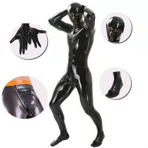 MOG Latex ammonia maid B02 mirror shiny leather all-inclusive bodysuit