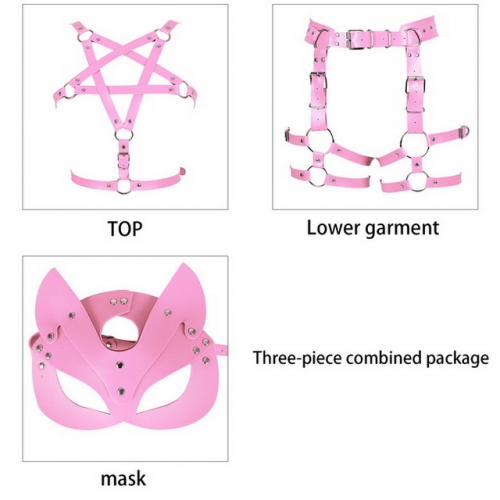 MOG Manufactory direct sexy lingerie woman leather bondage hood restraint harness sexy costume