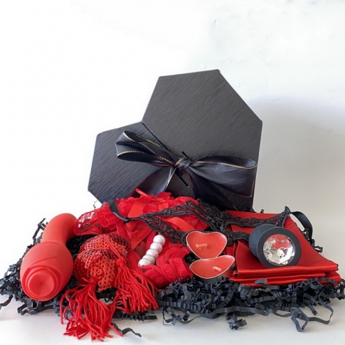 Rose Silicone Vibrator Mask Nipple Sexy Panties Anal Plug Sex Toy Gift Box Set BDSM For Beginner