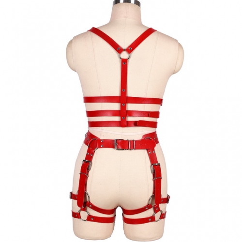 MOG Manufactory direct sexy lingerie woman leather bondage hood restraint harness sexy costume