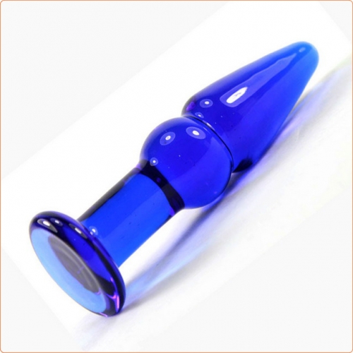 MOG Blue Anal Glass Plug MOG-ABF006