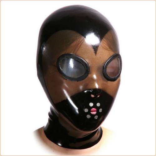 MOG Sexy latex headgear with zipper latex mask MOG-BSP008