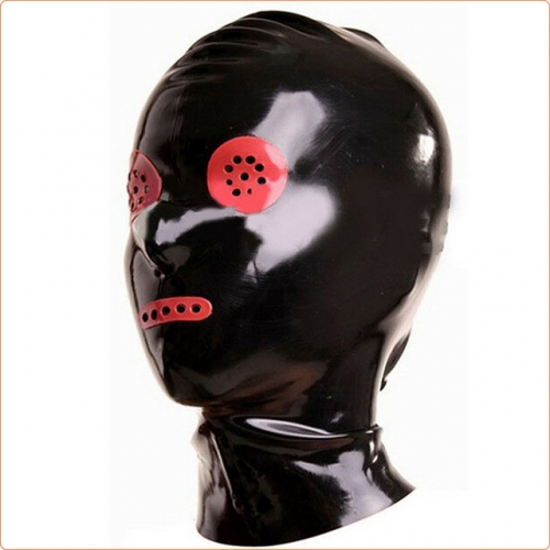 MOG Sexy latex headgear with zipper latex mask MOG-BSP009