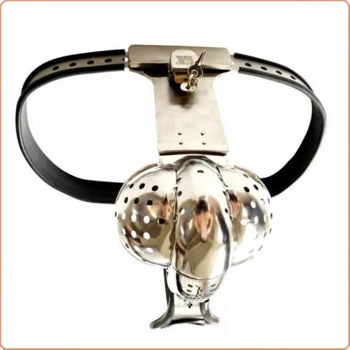 MOG Men's Stainless steel T-shaped chastity belt MOG-CDE002