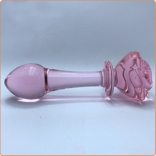 MOG Rose Flower Glass Butt Plug MOG-ABF024-3