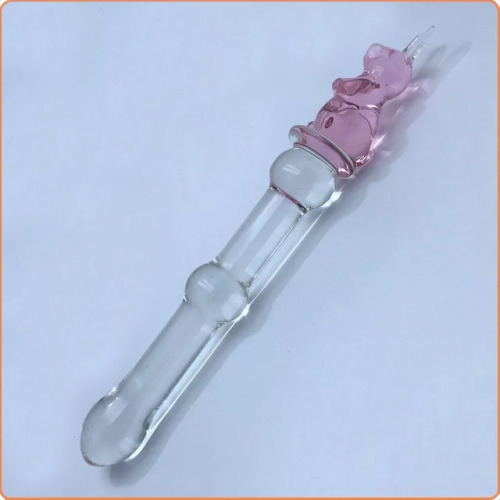 MOG Pink Rabbit Glass Masturbation Stick MOG-ABF028-1