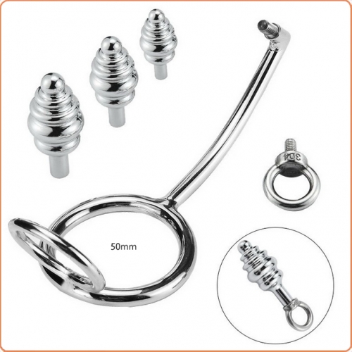 MOG Double-loop removable threaded anal hook MOG-ABL014