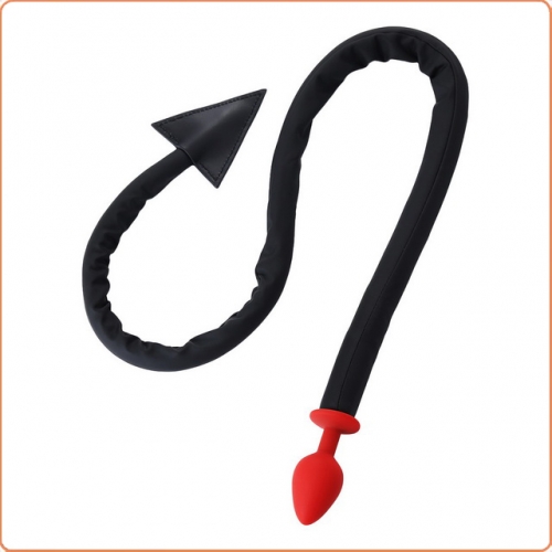 MOG Black Demon Silicone Red anal plug whip  MOG-BSG010