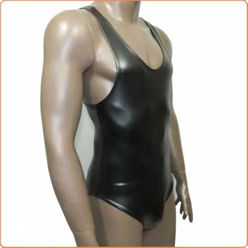 MOG Sexy oily latex ammonia men's vest MOG-LGI003