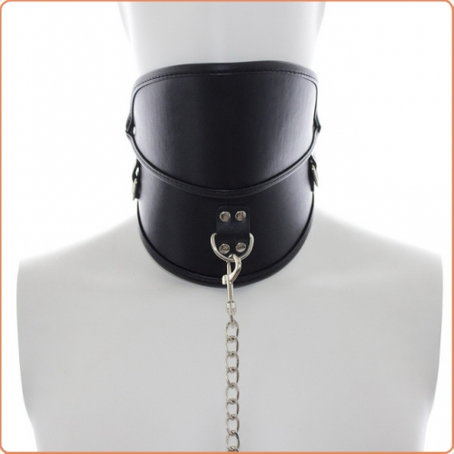 MOG Leather cover mouth double pin buckle with swim ring traction chain MOG-BSC057