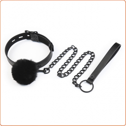 MOG Leather latch neck cover with traction chain MOG-BSC070