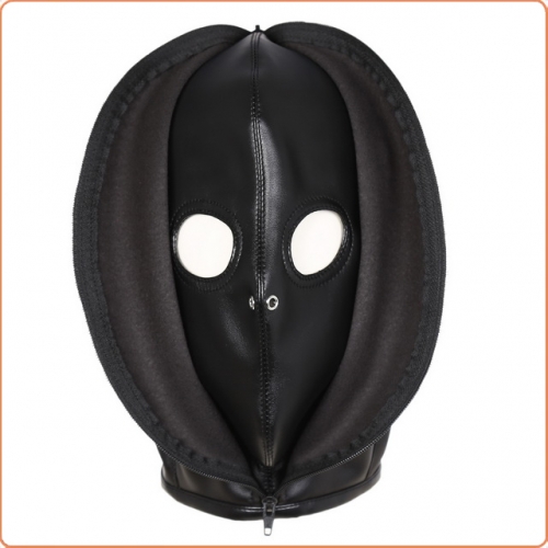 MOG Open-eyed mouth zipper full wrap patent leather headgear MOG-BSD037