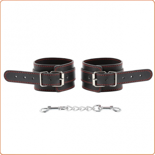 MOG Pin buckle red thread leather cuffs MOG-BSE018
