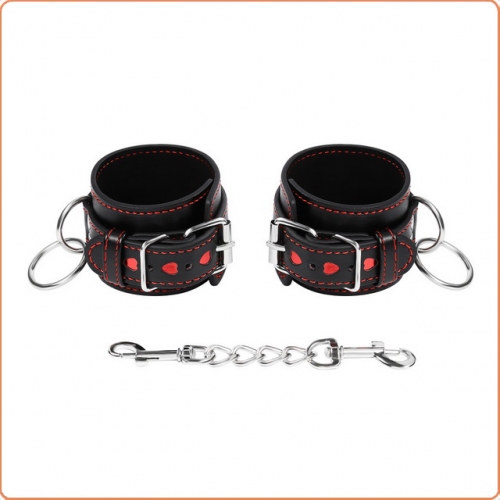MOG Hand and foot cuffs heart-shaped leather MOG-BSE016