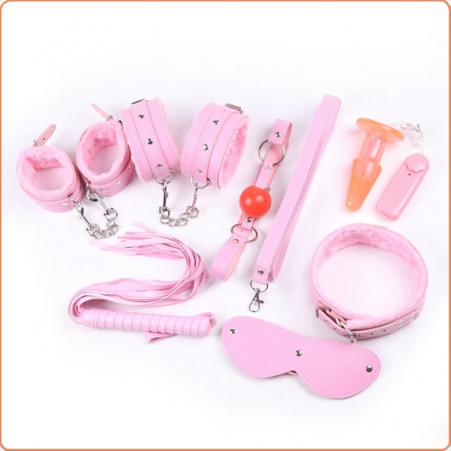 MOG Plush seven-piece set (with pink vibrating anal plugs) MOG-BSI044