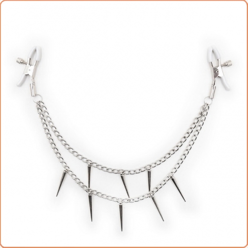 MOG Short breast clip two spikes chain MOG-BSJ043