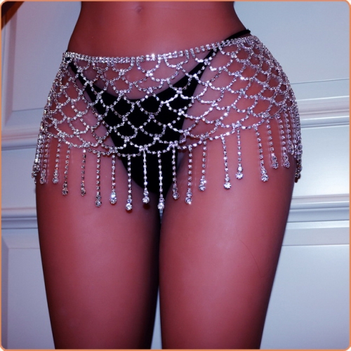 MOG Full diamond belly dance tassel waist chain MOG-BSO048