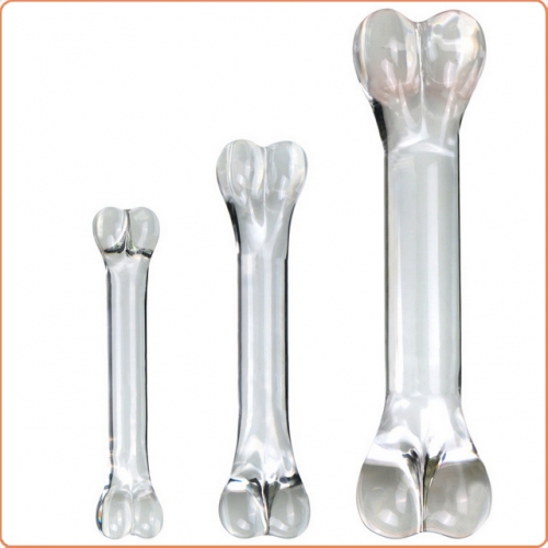 MOG Large bone stick clear glass anal plug MOG-ABF038