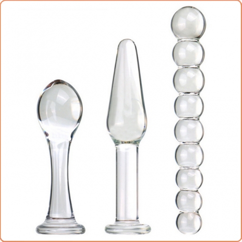 MOG Crystal glass masturbation pull bead set MOG-ABF080