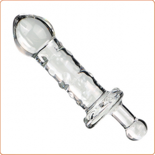 MOG Clear glass anal plug pulling bead with handle MOG-ABF049