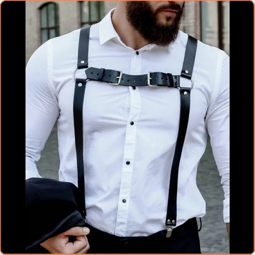 MOG Men's back straps corset with duckbill clip MOG-LGM060