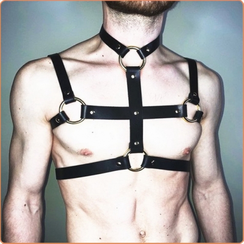 MOG Personalized bondage men's leather chest strap MOG-LGM100