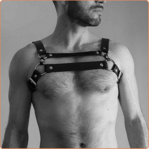 MOG Men's back straps mesh leather shoulder MOG-LGM113