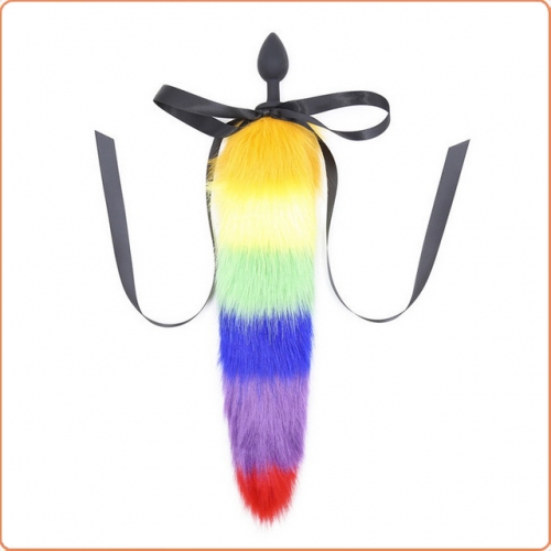 MOG Bow tie seven color silicone plug tail feather MOG-ABH026