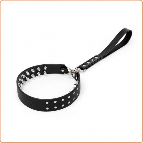 MOG Leather studded female collar tempered punk MOG-BSC115