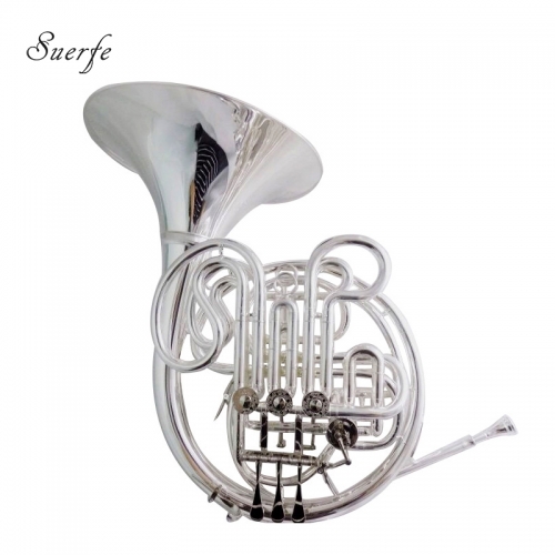 Alexander 103 French Horn musical instruments F/Bb French horns Double Row  with case mouthpiece Silver Plated Finish