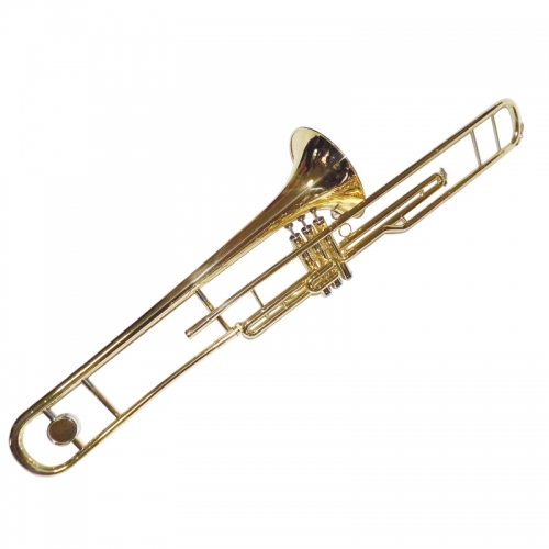 Piston Trombone Bb with with Wood Case and Mouthpiece Brass Trombone B Flat Musical instruments