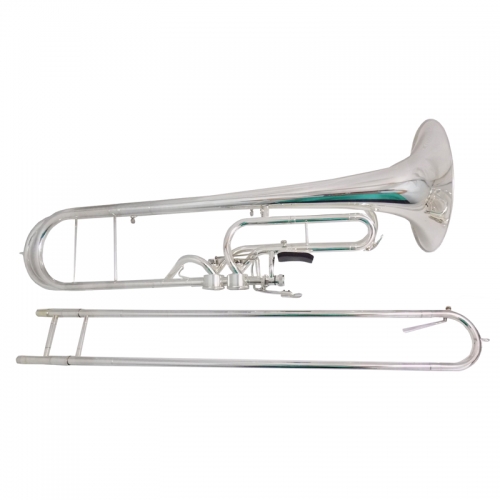 F Key Contrabass Trombone with case mouthpiece Yellow Brass Contrabass trombones musical instruments Silver plated trombone