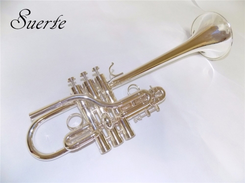 Free shipping Eb/D Trumpet Monel valves Silver plated trompete 120mm Bell with Mouthpiece and case Trumpets in China