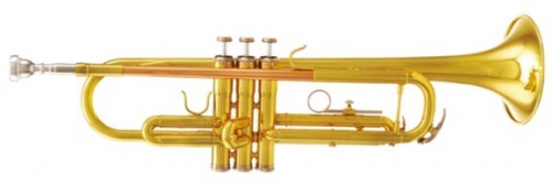 Bb Trumpet Brass Instruments Gold lacquer trompete B Flat for beginner with mouthpiece Cleaning Cloth Gloves ABS case