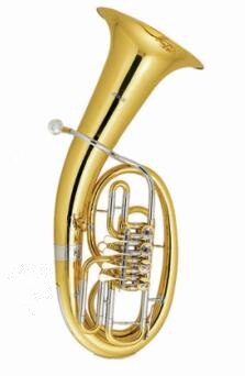 Musical instruments Bb B flat Euphonium 4 Rotary Valves Brass Body with Foambody case and mouthpiece