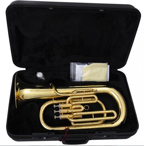 Brass Wind Instruments Euphonium Bb B Flat 3 Pistons Brass Body with ABS case and mouthpiece